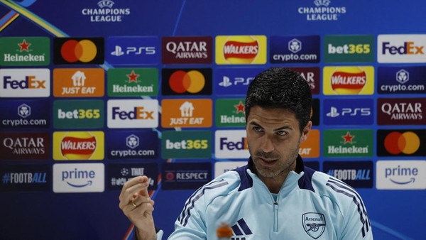 Arteta Merendah, Sebut Arsenal Bukan Favorit Juara Liga Champions